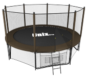 Батут UNIX line Black&Brown 12 ft (outside)