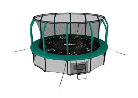 Батут UNIX line SUPREME GAME 12 ft (green)