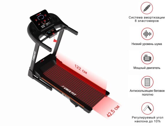 Беговая дорожка UnixFit T ST-630R Black Беговая дорожка UnixFit T ST-630R Black