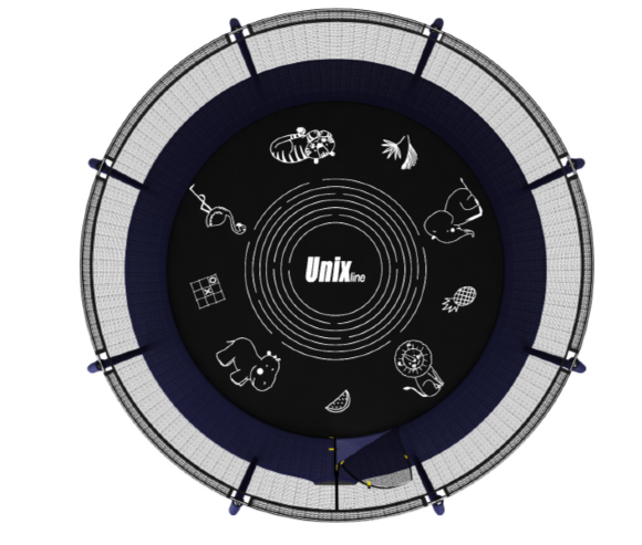 Батут UNIX line SUPREME GAME 8 ft (blue)